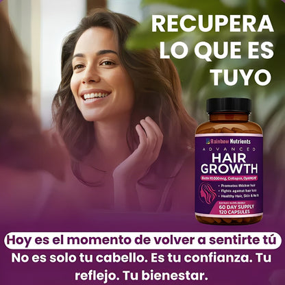 💜 HAIR GROWTH - Vitaminas Capilares Premium 60 Cápsulas